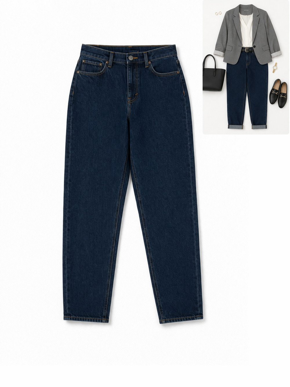 Riders Lee Dark Wash Tapered Leg Jeans High Rise Classic Denim Womens 12L